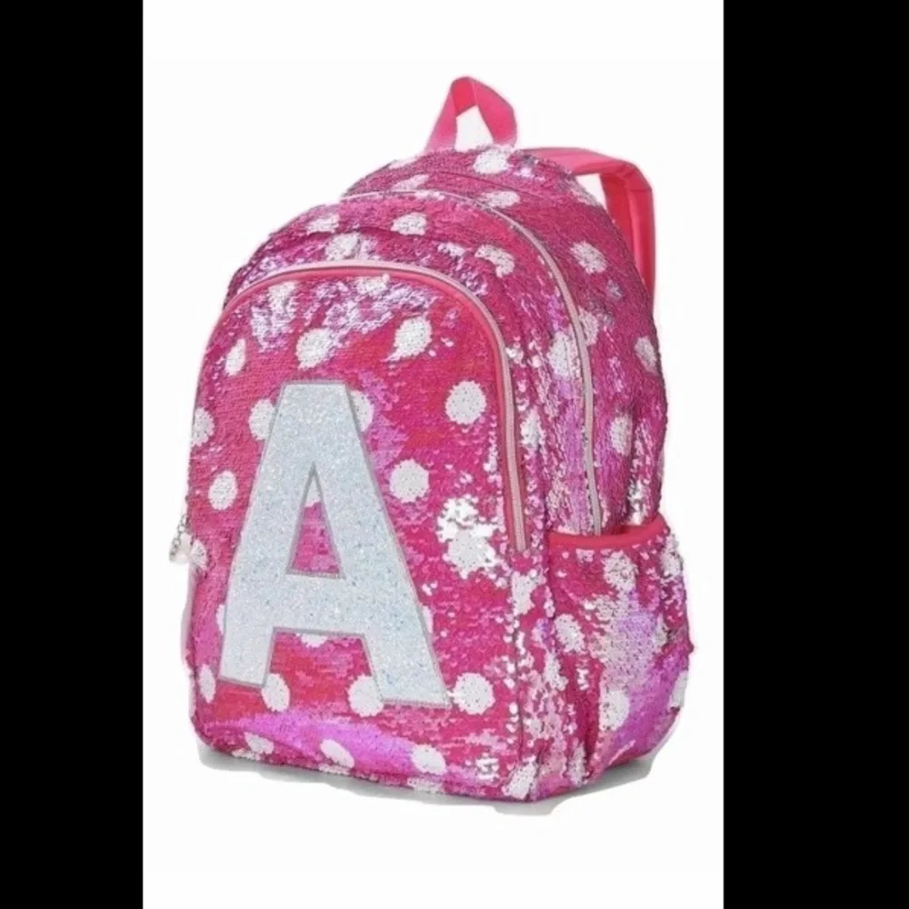 Justice Polka Dot Flip Sequins Backpack Initial Z
